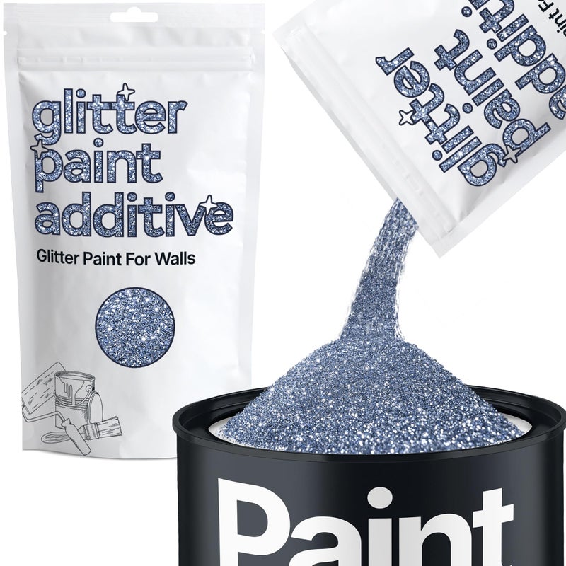 Hemway Glitter Paint Additive Glitter Crystals for Acrylic Paint, Interior & Exterior Walls, Wood, Varnish, Furniture, Matte, Gloss, Satin, Silk - 100g / 3.5oz - Azure Blue - Image 1
